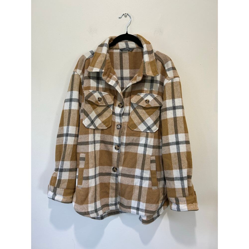 Plaid Button-Up Women's Jacket